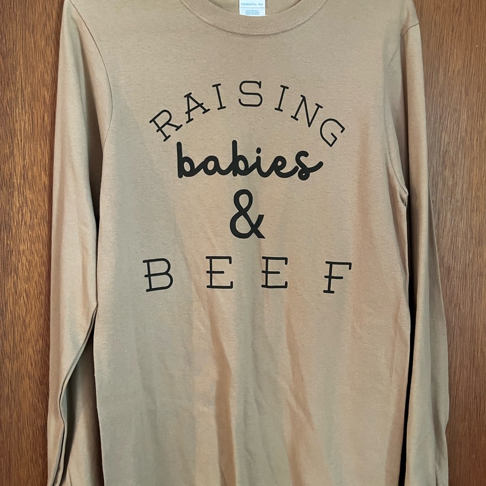 Tan Long Sleeve Raching Mama Shirt